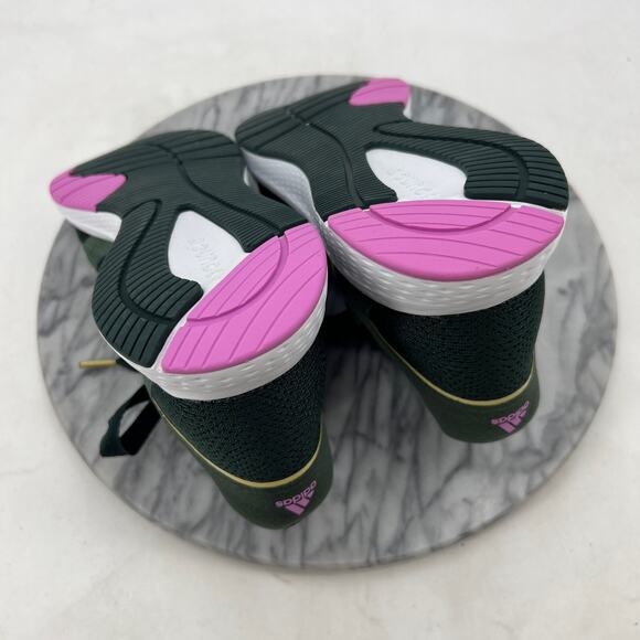 Adidas Womens 9 Edge Lux 5 Sneaker Shadow Green Camo Gold Running Trainer GZ6748 - Picture 8 of 13